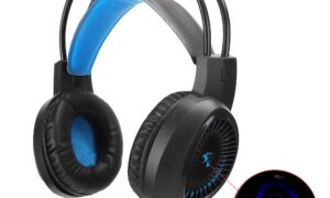 V1000 Dual 3.5mm Gaming Headset Mic & LED, 2.1m