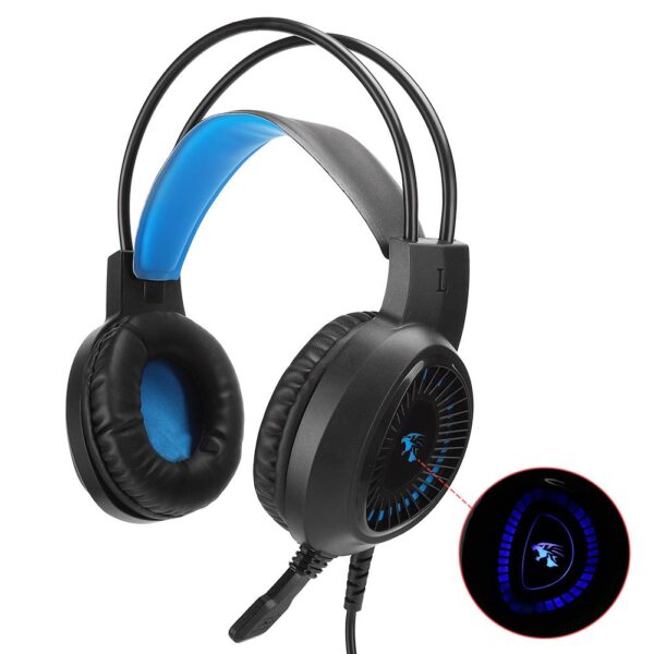 V1000 Dual 3.5mm Gaming Headset Mic & LED, 2.1m